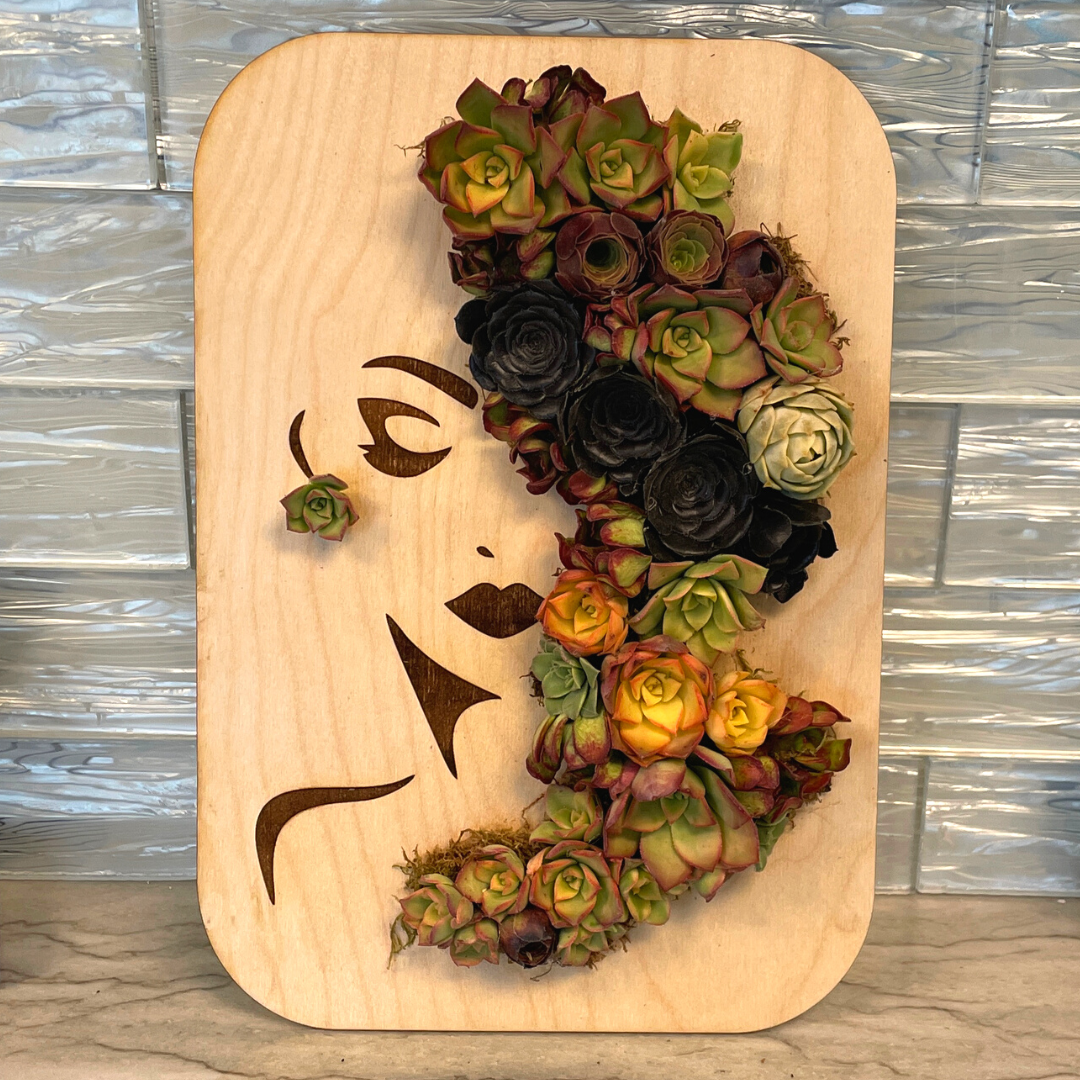 Succulent Silhouette Art